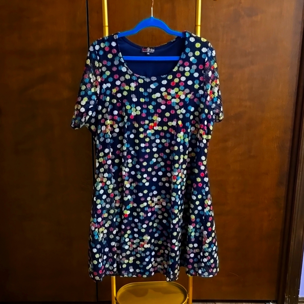 Lovedrobe dotted mesh dress skater